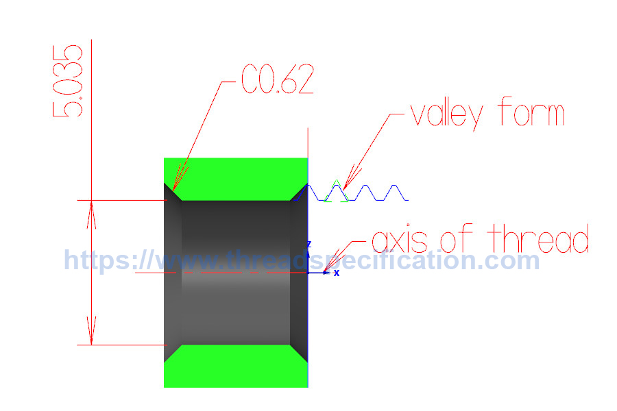internal thread profile valley form