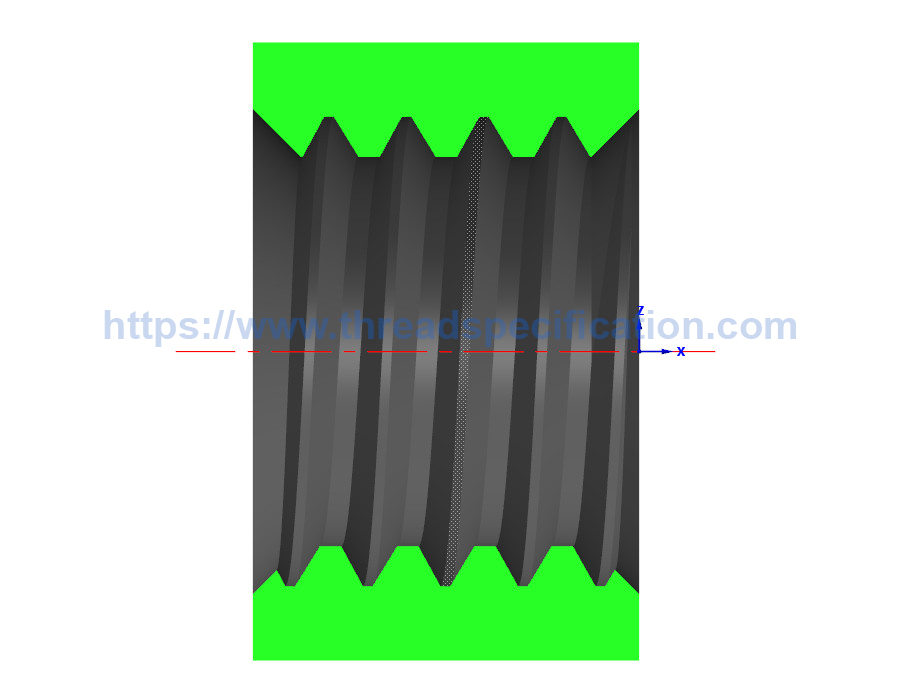 internal thread profile 3D model